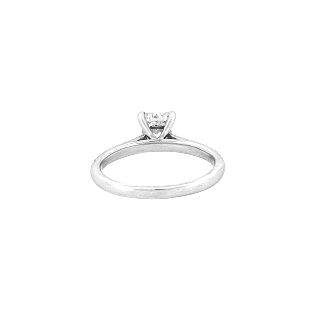 14K Gold 1.10 Carat Radiant Lab Grown Diamond Prong Set Cathedral Engagement Ring