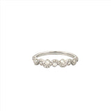 14K Gold Wavy Round Diamond Band