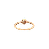 14K Gold Round Baguette Cluster Pave Diamond Band
