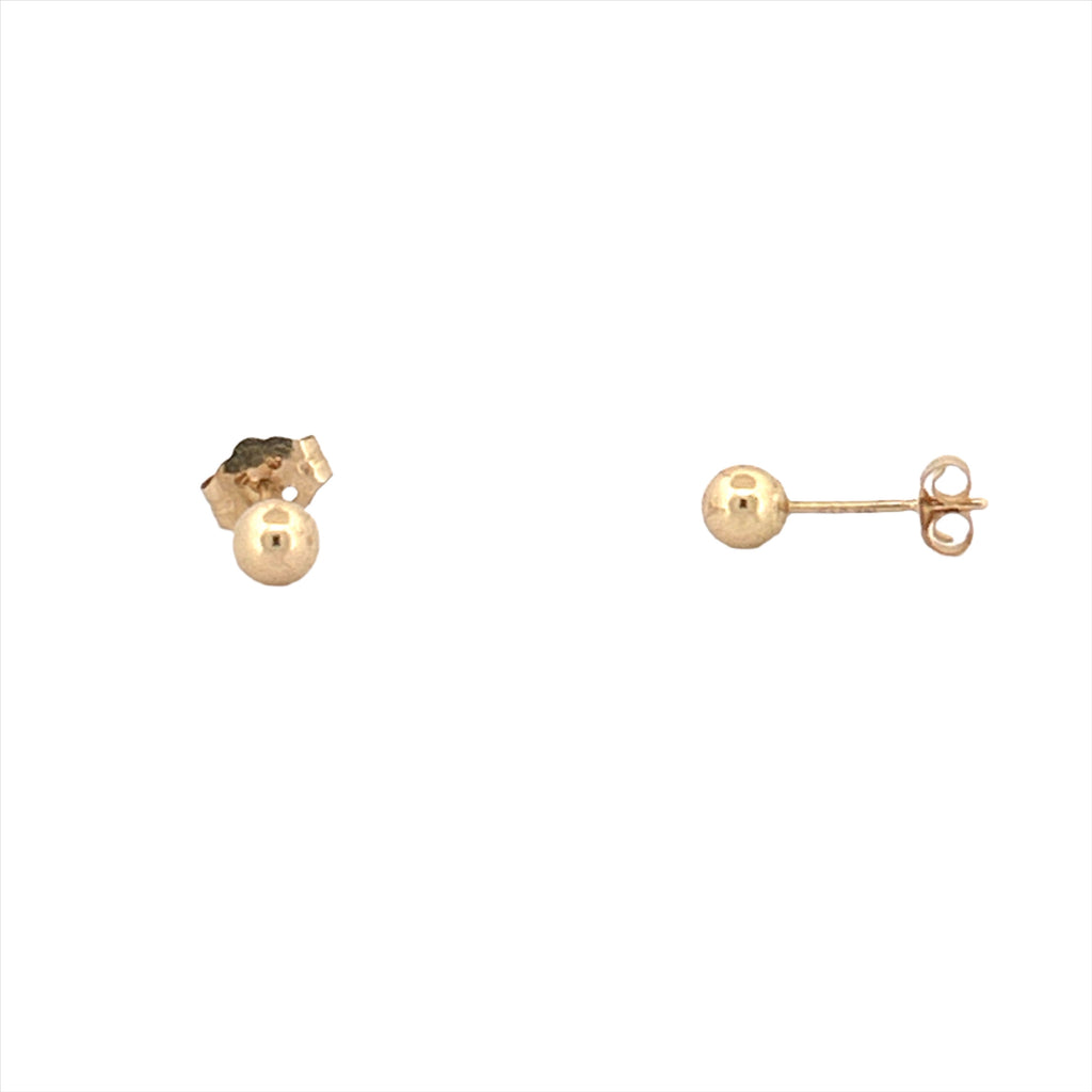 14K Gold Mini Ball Stud Earrings