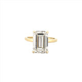 14K Gold 7.00 Carat Emerald Cut Lab Grown Diamond Solitaire Engagement Ring