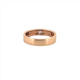 14K Gold Three Baguette Diamond Raised Bezel Band