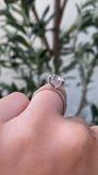 14K Gold 3.00 Carat Lab Grown Oval Diamond Prong Set Under Halo Engagement Ring