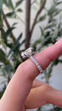 14K Gold 3.00 Carat Lab Grown Oval Diamond Prong Set Under Halo Engagement Ring