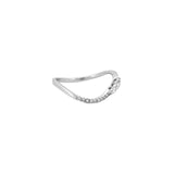 14K Gold Wave Diamond Band