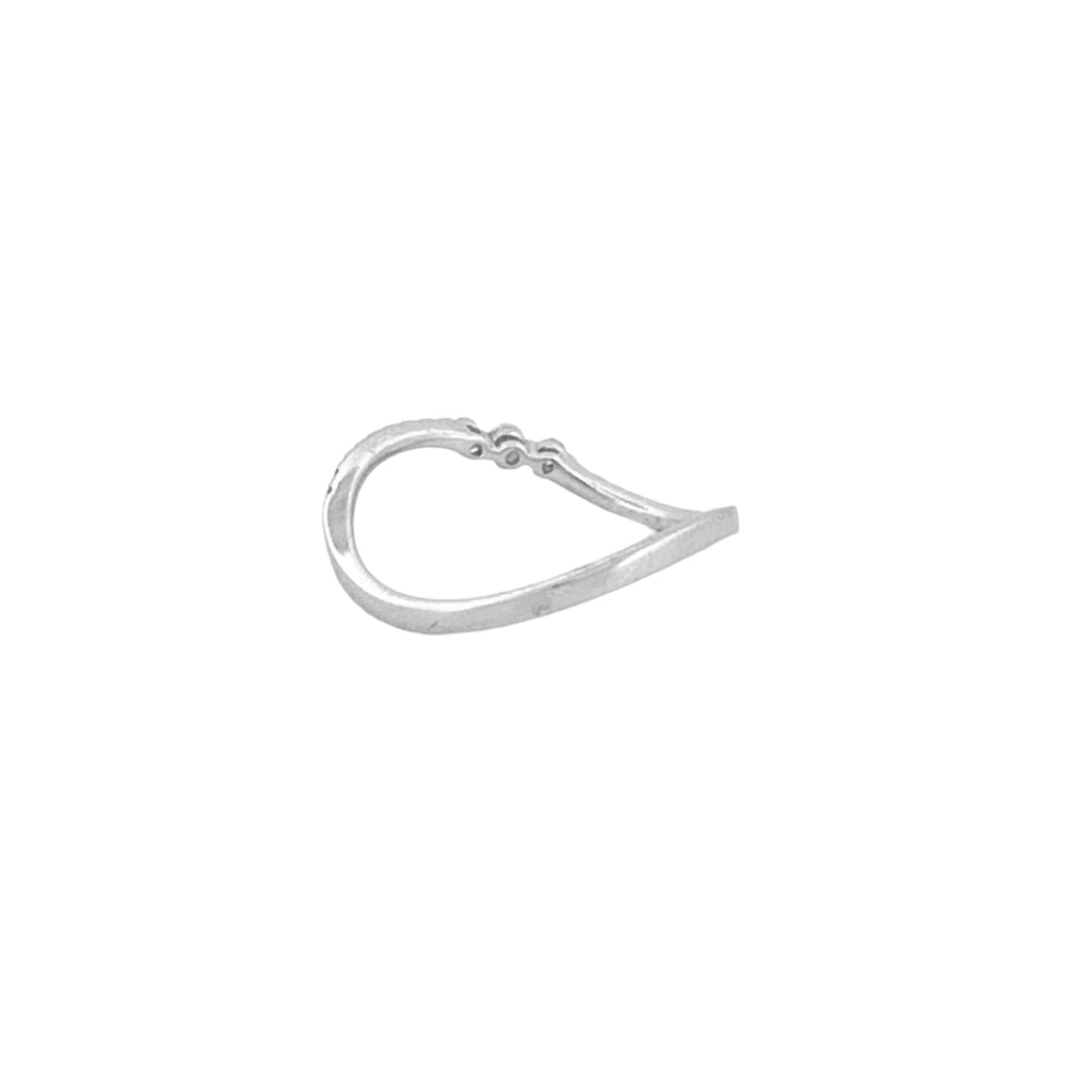 14K Gold Wave Diamond Band