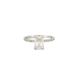 14K Gold 1.50 Carat Lab Grown Radiant Diamond Under Halo Engagement Ring