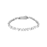 14K Gold Lab Grown Oval and Baguette Diamond Tennis Bracelet