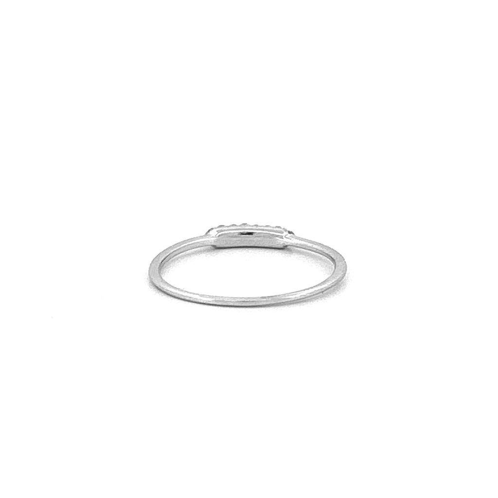 14K Gold Small Diamond Bar Ring