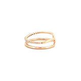14K Gold Open Split Diamond Band