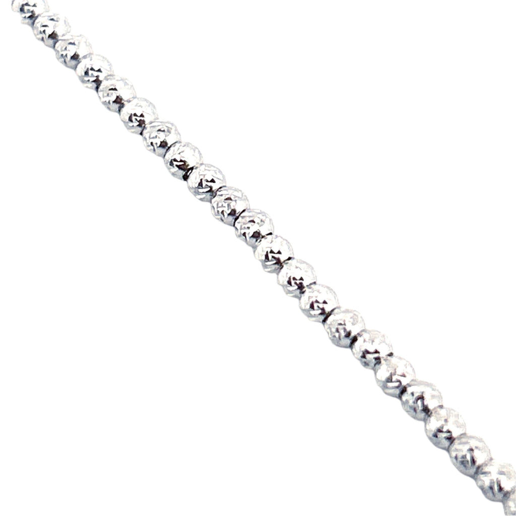 14K Gold 2.4MM Diamond Cut Ball Bracelet
