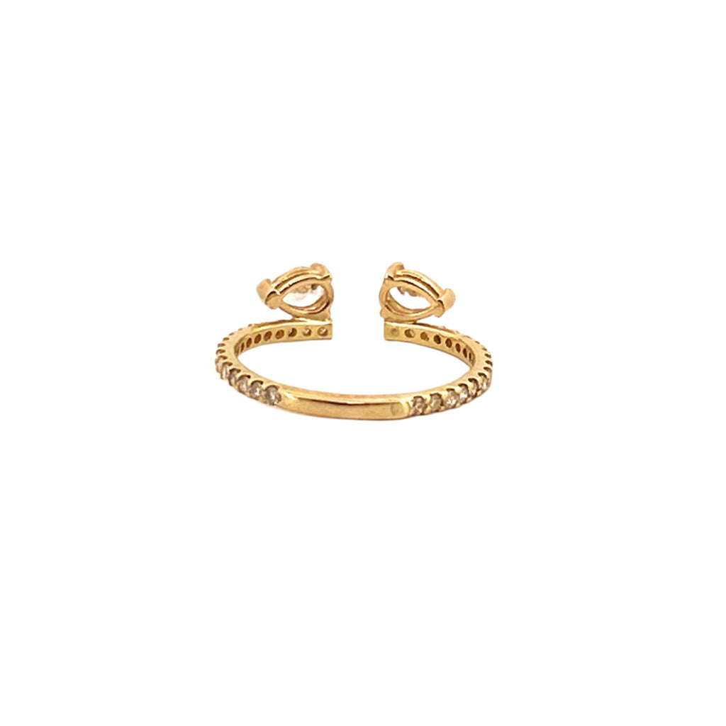 14K Gold "Perfect Match" Open Wedding Band