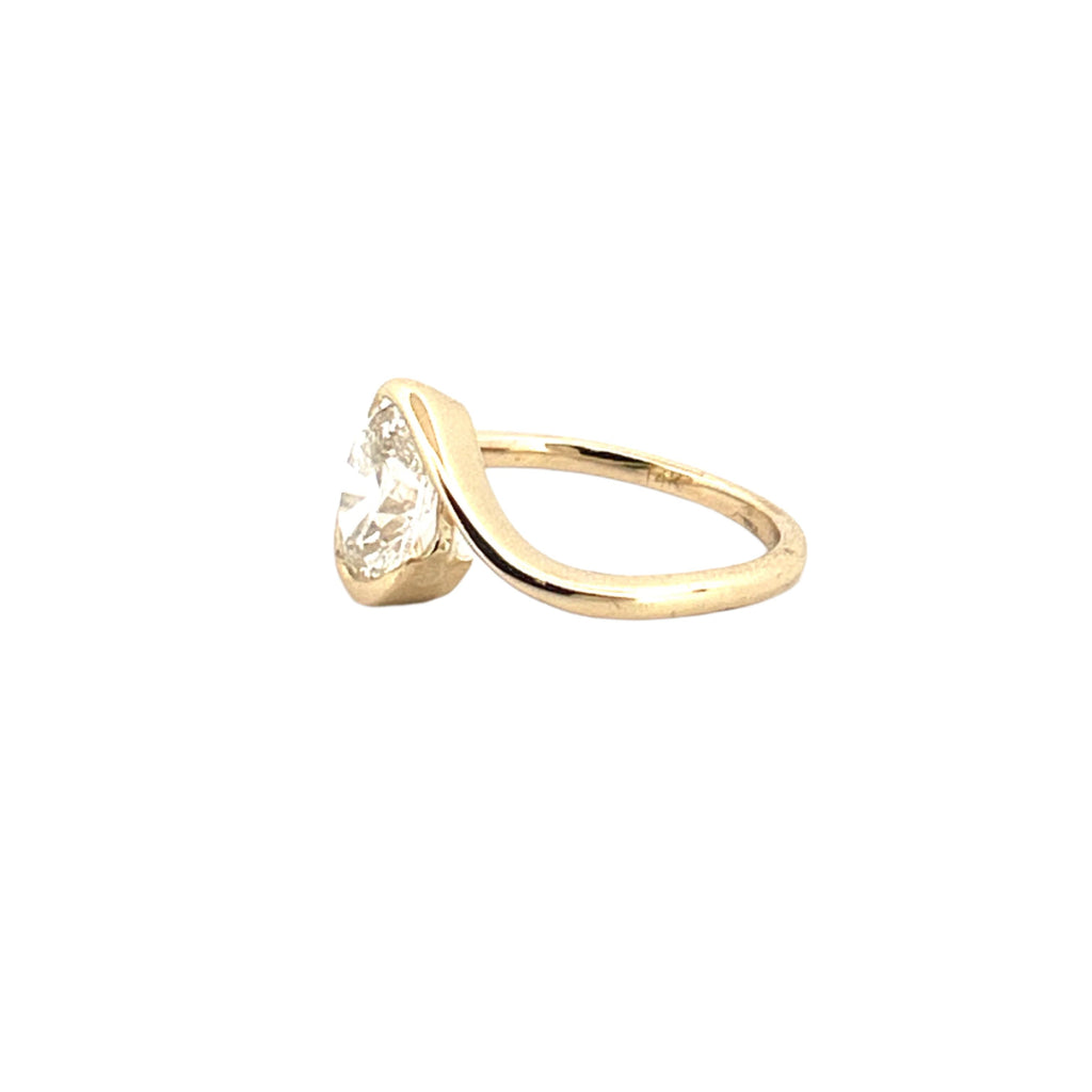 14K Gold Swirl 2.00 Carat Lab Grown Diamond Fashion Band