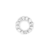 14K Gold Lab Grown Mixed Shape Diamond Round Pendant