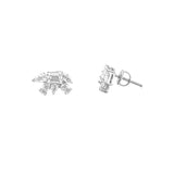 14K Gold Multi Shape Cluster Lab Grown Diamond Earrings
