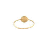 14K Gold Thin Round Signet Band