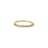 14K Gold Two Size Round Diamond Band