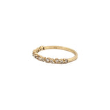 14K Gold Two Size Round Diamond Band