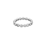 14K Gold Round Bezel Diamond Band