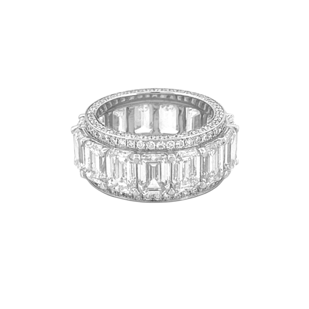The Davit Wide Lab Grown Eternity Band