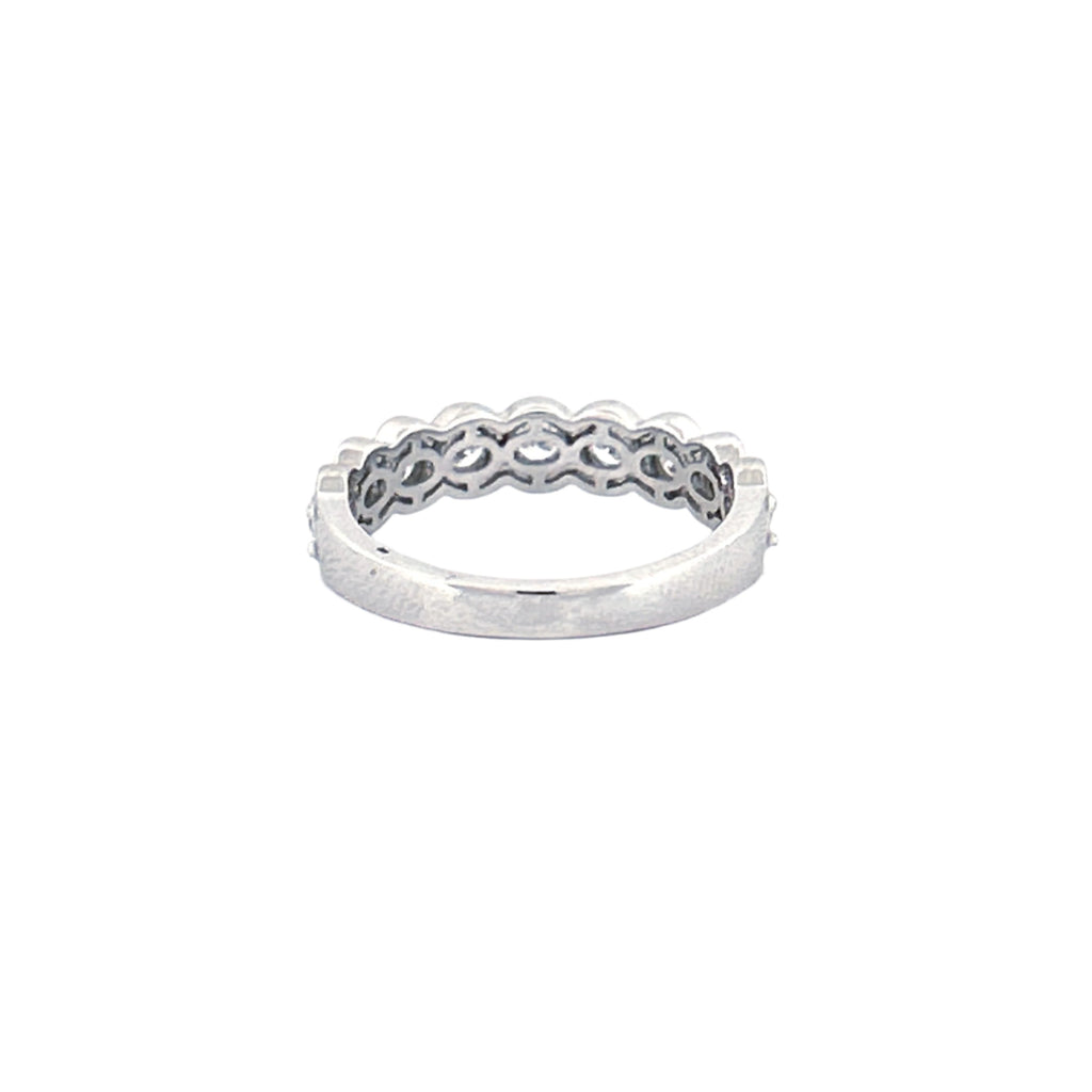 14K Gold Round Bezel Diamond Anniversary Band