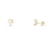 14K Gold 1.00 Carat Lab Grown Pear Diamond Studs