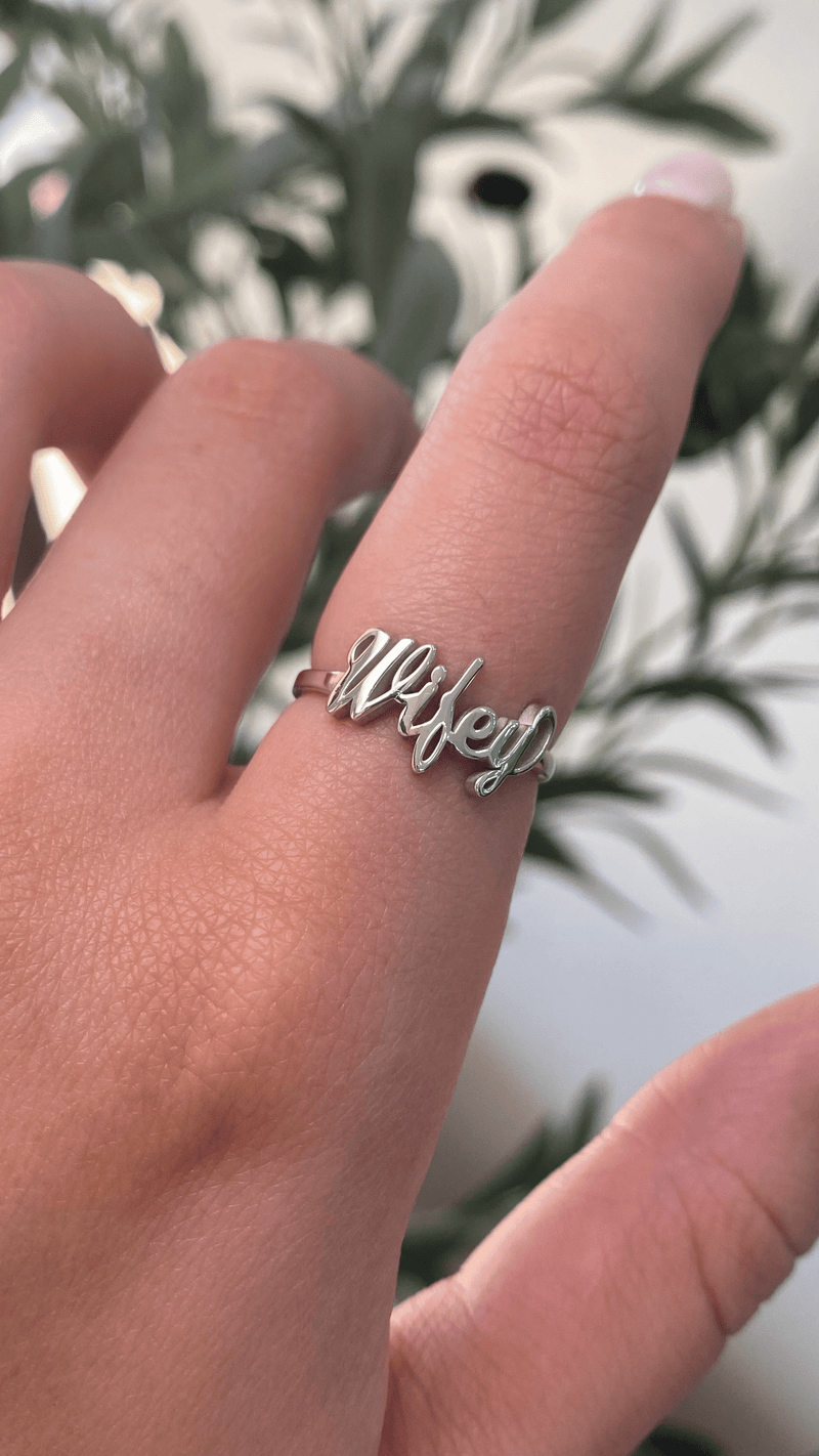 14K Gold Wifey Ring