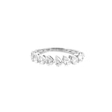 14K Gold 4.3MM Pear Slant Lab Grown Diamond Wedding Band