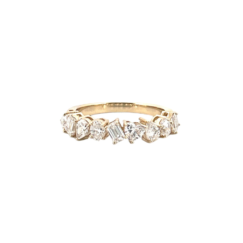 14K Gold 4.6MM Multi Shape Lab Grown Diamond Wedding Band
