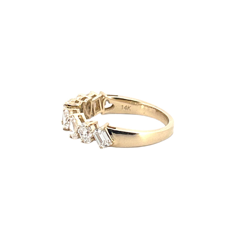 14K Gold 4.6MM Multi Shape Lab Grown Diamond Wedding Band