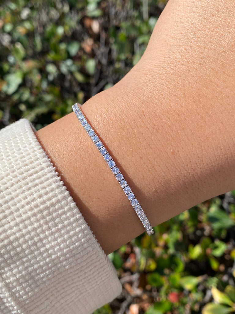 14K Gold Lab Grown Tennis Bracelet