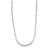 14K Gold 40.00 Carat Lab Grown Emerald Diamond Tennis Necklace