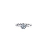 14K Gold 0.60 Carat Lab Grown Diamond Bezel Fashion Rope Band