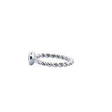 14K Gold 0.60 Carat Lab Grown Diamond Bezel Fashion Rope Band