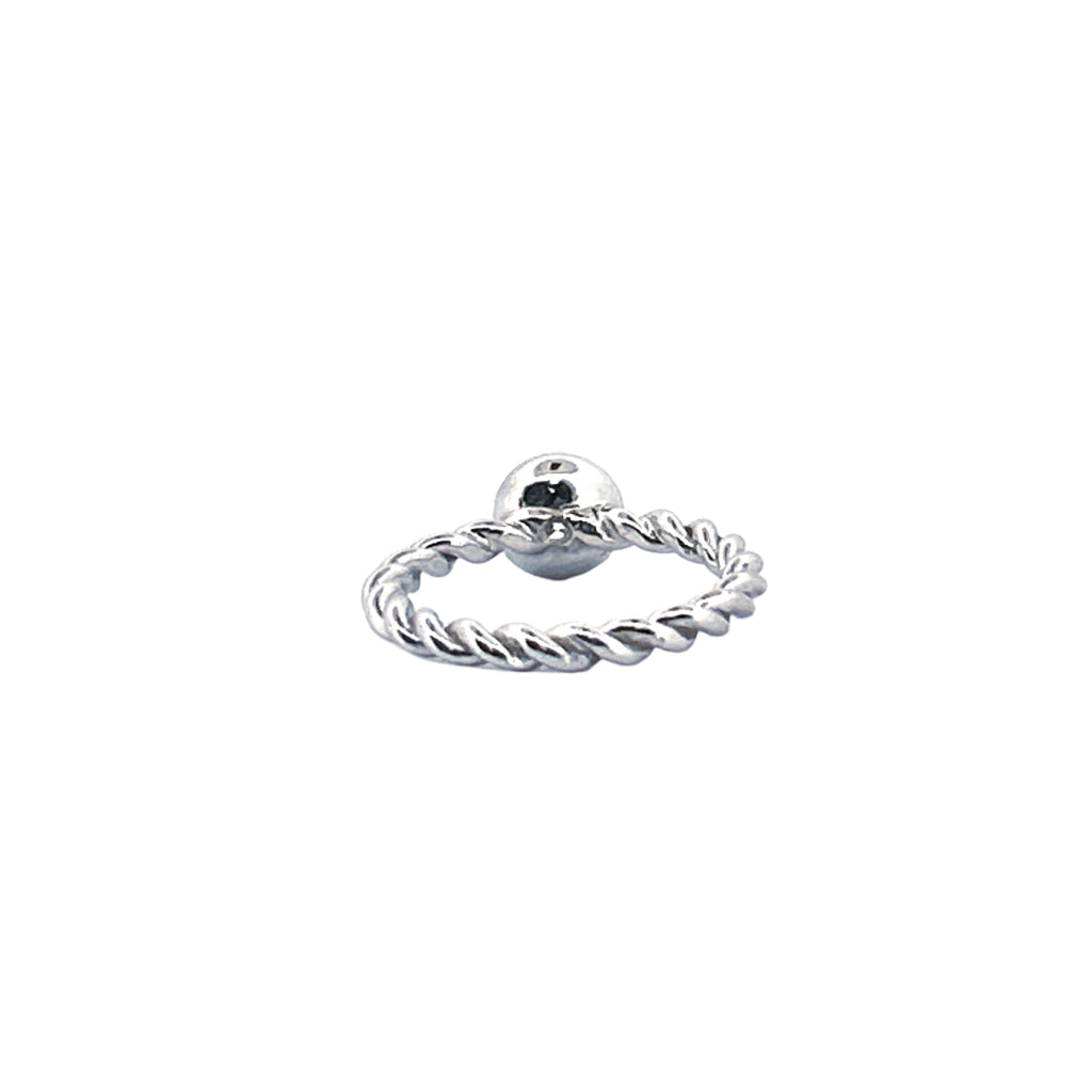 14K Gold 0.60 Carat Lab Grown Diamond Bezel Fashion Rope Band