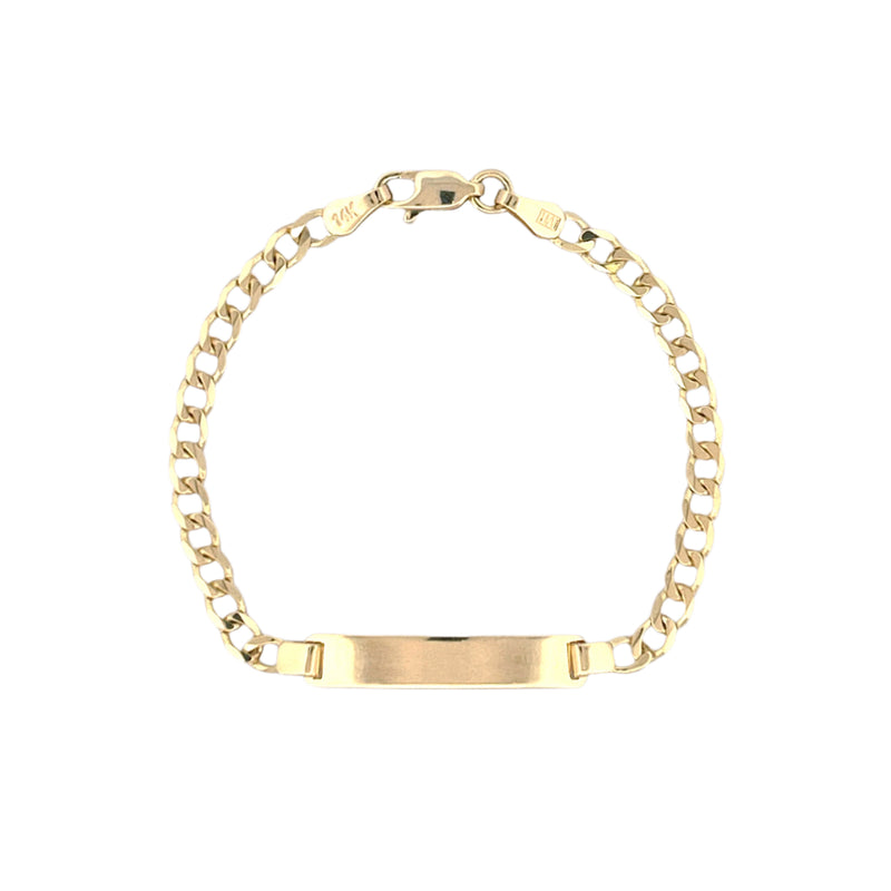14K Gold Baby Cuban ID Bracelet