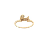 14K Gold Moon Swirl Diamond Band
