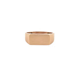 14K Gold Bar Signet Band