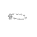14K Gold Diamond Formée Cross Bead Station Band