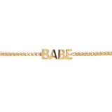 14K Gold BABE Curb Bracelet