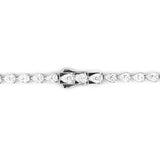 14K Gold Lab Grown 21.00 Carat Sideways Pear Diamond Tennis Necklace