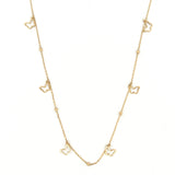 14K Gold Open Butterfly Necklace
