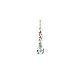 14K Gold Drop Pear Natural Aquamarine and Diamond Pendant
