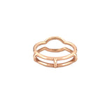 14K Gold Prong Set Diamond Ring Guard Band