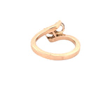 14K Gold Two Round Morganite Split Band