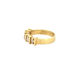 14K Gold Thick Prong Round Diamond Band