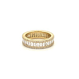 14K Gold Baguette and Round Diamond Eternity Band