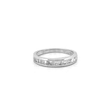 14K Gold Channel Set Baguette and Princess Diamond Band