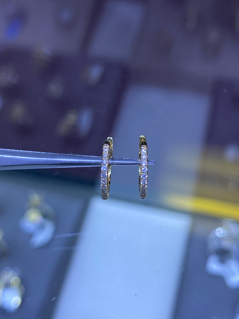 14K Gold 1MM Diamond Earrings