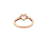 14K Gold 1.00 Carat Heart Morganite Engagement Ring